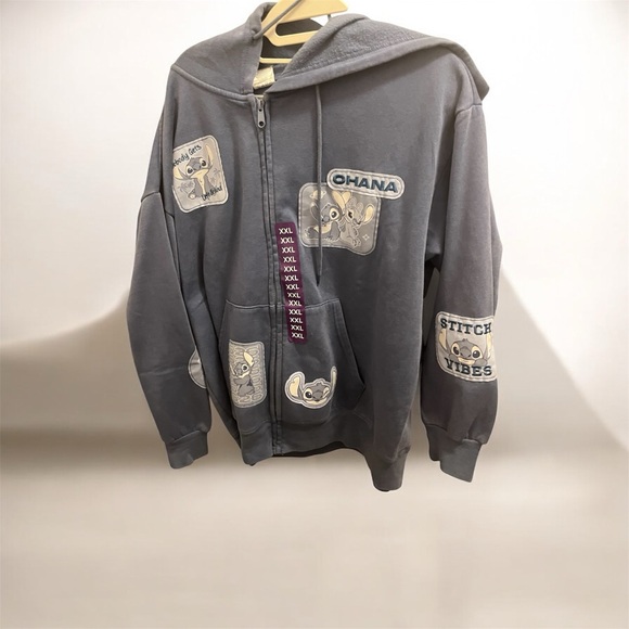 Disney Tops - Disney Stitch Blue Hoodie XXL NWT